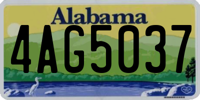 AL license plate 4AG5037