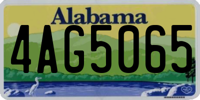 AL license plate 4AG5065