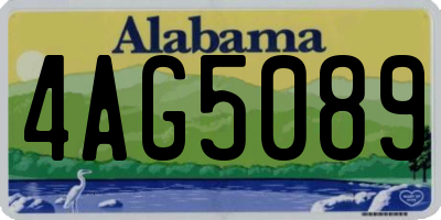 AL license plate 4AG5089