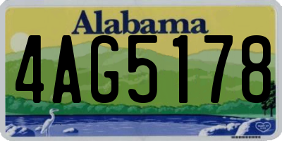 AL license plate 4AG5178