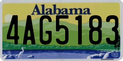 AL license plate 4AG5183