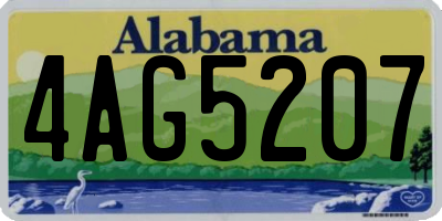 AL license plate 4AG5207