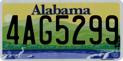 AL license plate 4AG5299