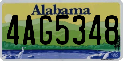 AL license plate 4AG5348