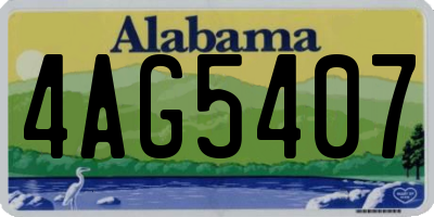 AL license plate 4AG5407