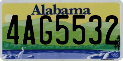 AL license plate 4AG5532