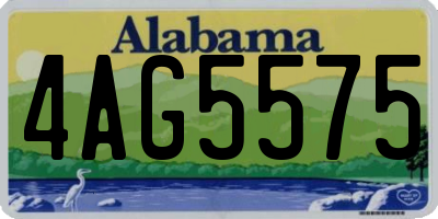 AL license plate 4AG5575