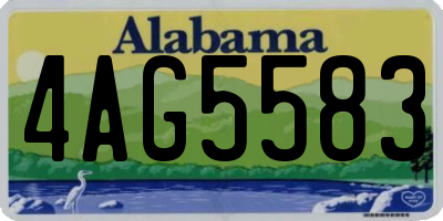 AL license plate 4AG5583