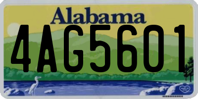 AL license plate 4AG5601