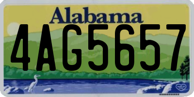 AL license plate 4AG5657