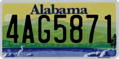 AL license plate 4AG5871