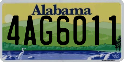 AL license plate 4AG6011