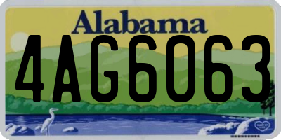 AL license plate 4AG6063