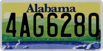 AL license plate 4AG6280