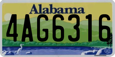 AL license plate 4AG6316