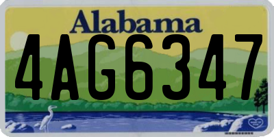 AL license plate 4AG6347