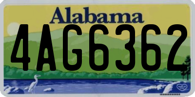 AL license plate 4AG6362