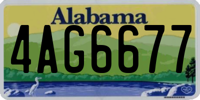 AL license plate 4AG6677