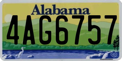 AL license plate 4AG6757