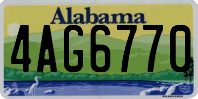 AL license plate 4AG6770