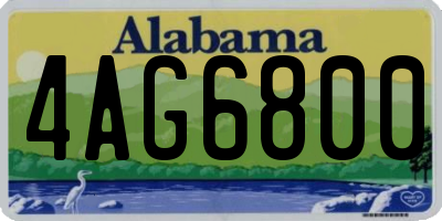 AL license plate 4AG6800