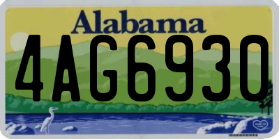 AL license plate 4AG6930