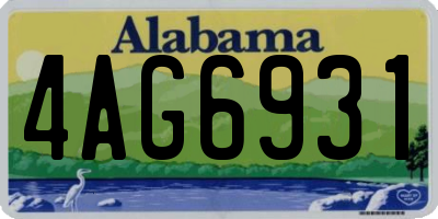 AL license plate 4AG6931