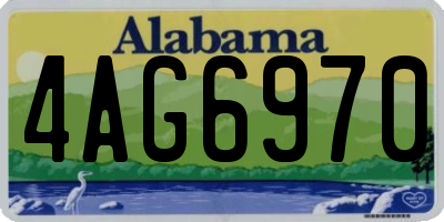 AL license plate 4AG6970