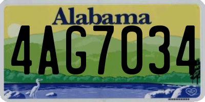 AL license plate 4AG7034