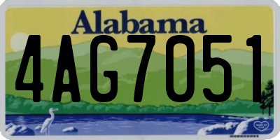 AL license plate 4AG7051