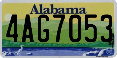 AL license plate 4AG7053