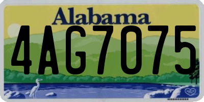 AL license plate 4AG7075