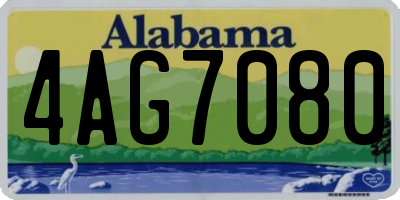AL license plate 4AG7080