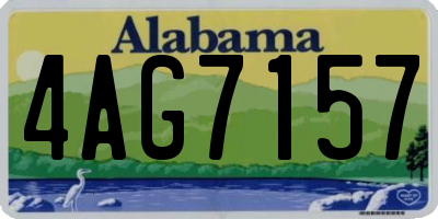 AL license plate 4AG7157