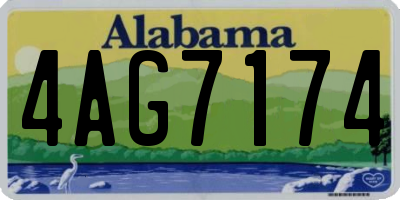 AL license plate 4AG7174