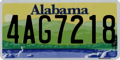 AL license plate 4AG7218