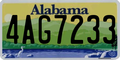 AL license plate 4AG7233
