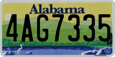 AL license plate 4AG7335