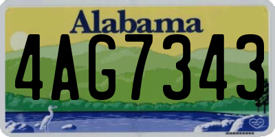 AL license plate 4AG7343