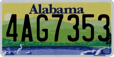 AL license plate 4AG7353