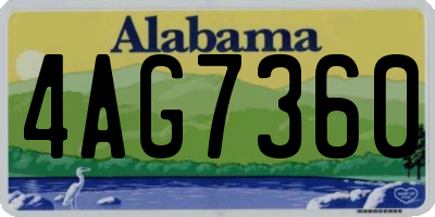 AL license plate 4AG7360
