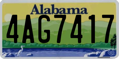 AL license plate 4AG7417