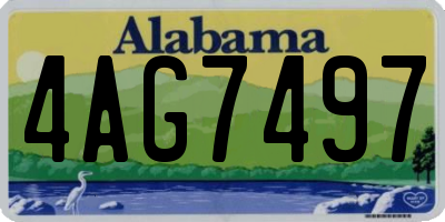 AL license plate 4AG7497