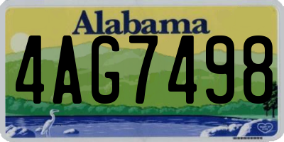 AL license plate 4AG7498