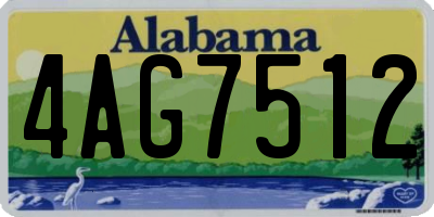 AL license plate 4AG7512