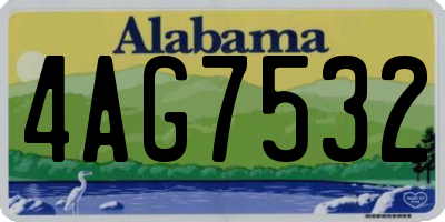 AL license plate 4AG7532