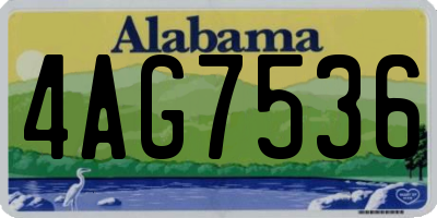 AL license plate 4AG7536