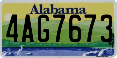 AL license plate 4AG7673