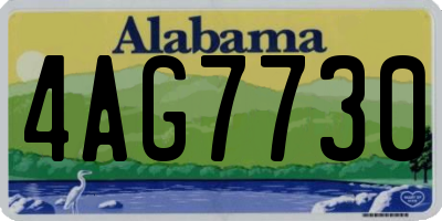 AL license plate 4AG7730