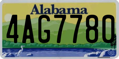 AL license plate 4AG7780